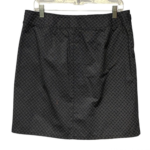 Ann Taylor geo shape print skirt womens size 10 pockets pleat and button detail - Picture 2 of 7